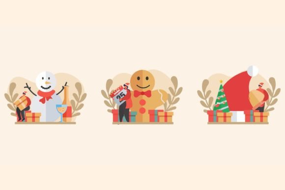 Christmas Flat Bundle: Festive Illustrations