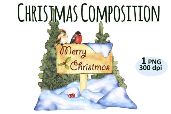 Christmas Forest Clipart: Illustrations for Branding