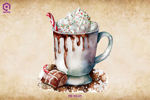 Christmas Hot Cocoa Clipart 5: Illustrations for Branding
