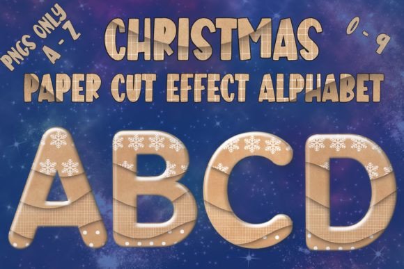 Christmas Kraft Paper-Cut Alphabet-Part2: Illustrations Review