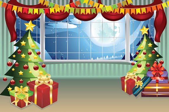 Christmas Living Room Illustrations Review