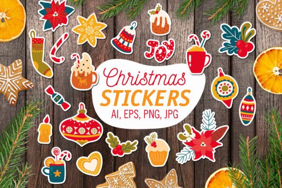 Christmas Printable Stickers Cricut De: Festive Illustrations