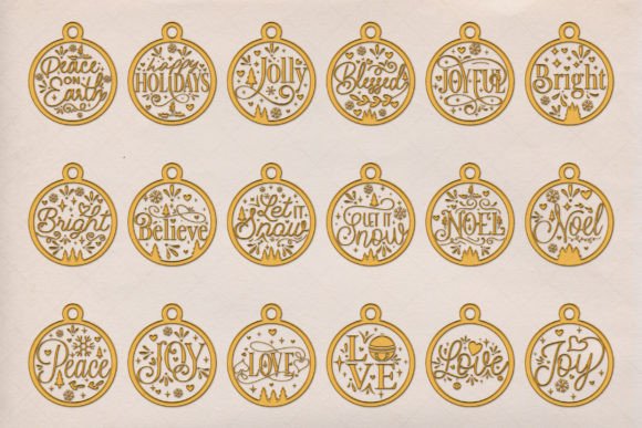 Christmas Round Ornaments 18 Designs: Illustrations Review