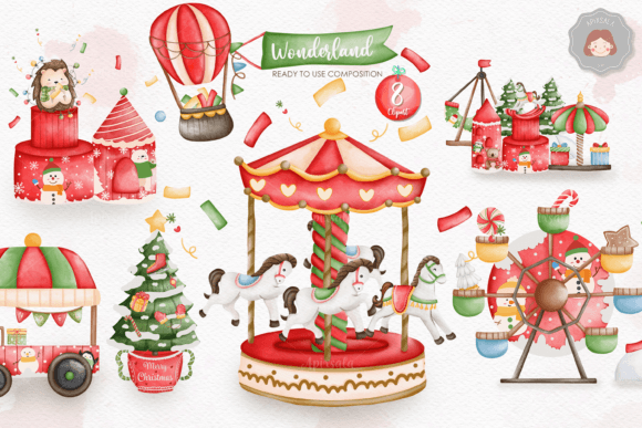 Christmas Wonderland Set: Festive Illustrations