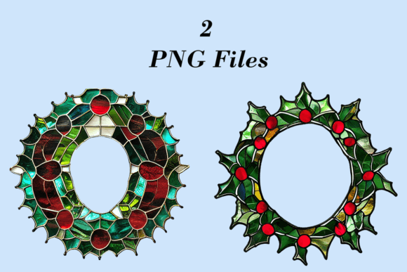 Christmas Wreath Stained Glass Clip Art: Illustrations Review