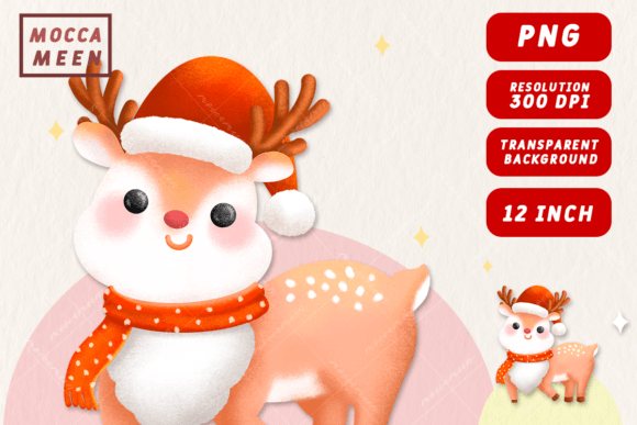 Cute Reindeer Christmas Character Illustrations Review