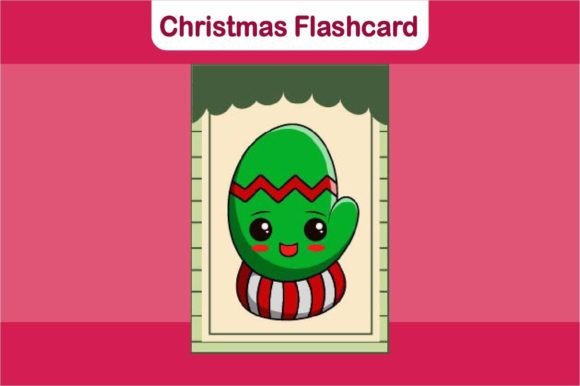 Flash Card Christmas - Gloves Happy Illustrations