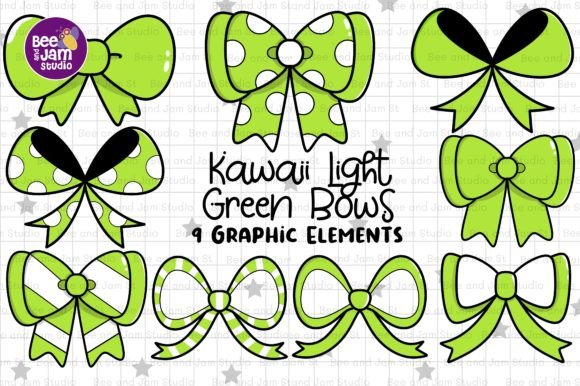 Green Christmas Bow PNG Clipart for Illustrations