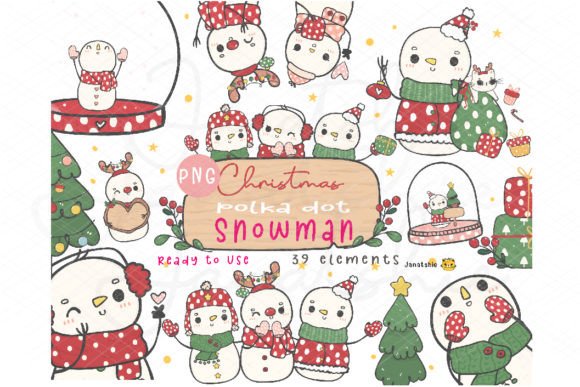 Kawaii Snowman PNG: Illustrations for Branding