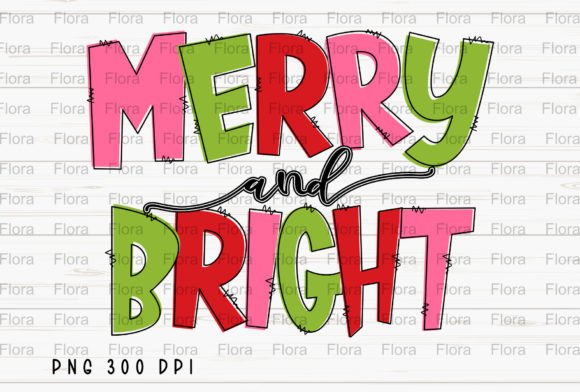 Merry and Bright Doodle Christmas PNG Review