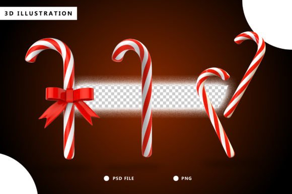 Realistic Christmas Candy Cane Illustrations Review