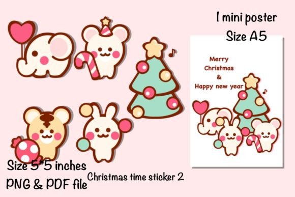 Review: Christmas Time Sticker Mini Poster 2 Illustrations