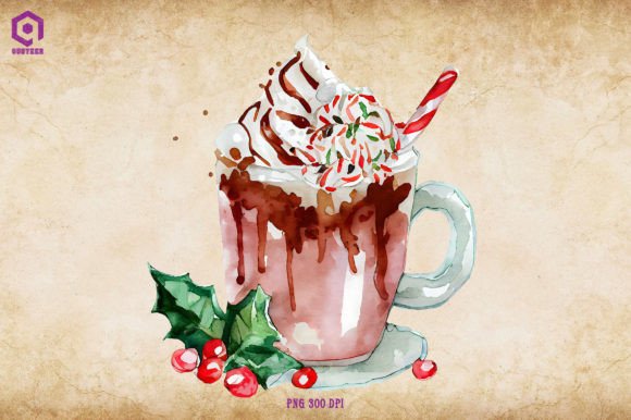 Reviewing Christmas Hot Cocoa Clipart 4 Illustrations