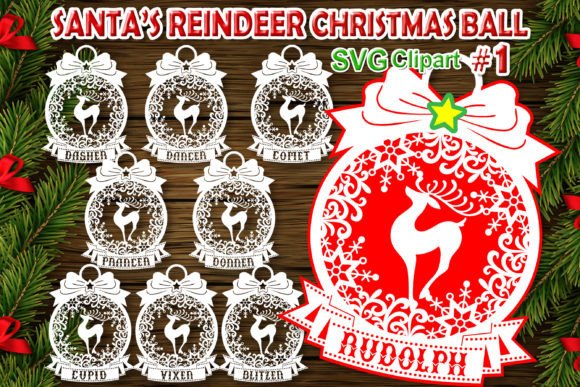 Reviewing Santa’s Reindeer Christmas Ball SVG