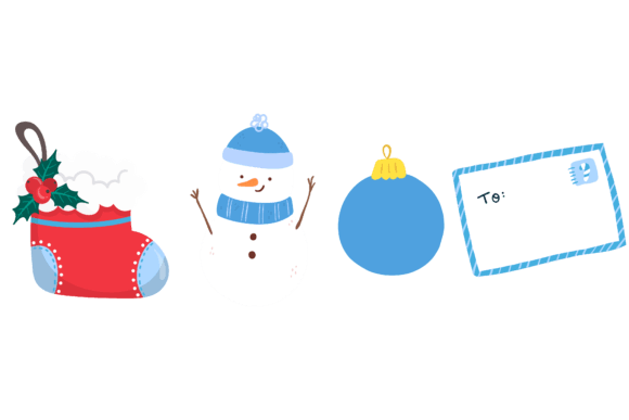 Set Christmas Decoration Nature: Illustrations