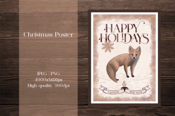 Vintage Christmas Fox Poster: Illustrations Review