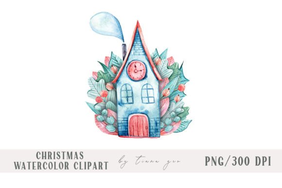 Watercolor Christmas House Sublimation: Designer Review